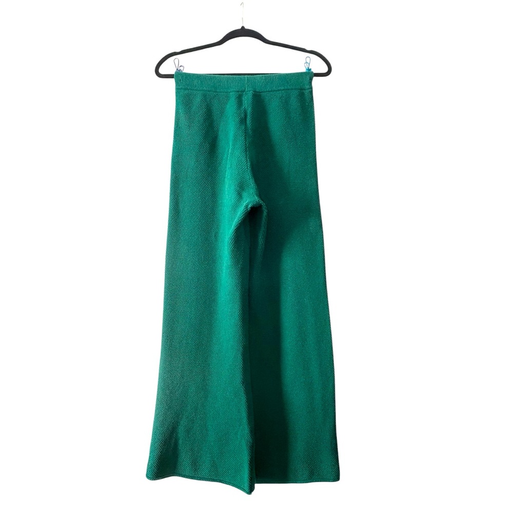 Le Lis Emerald Green Knit Sweater Wide Length Pants Size Small